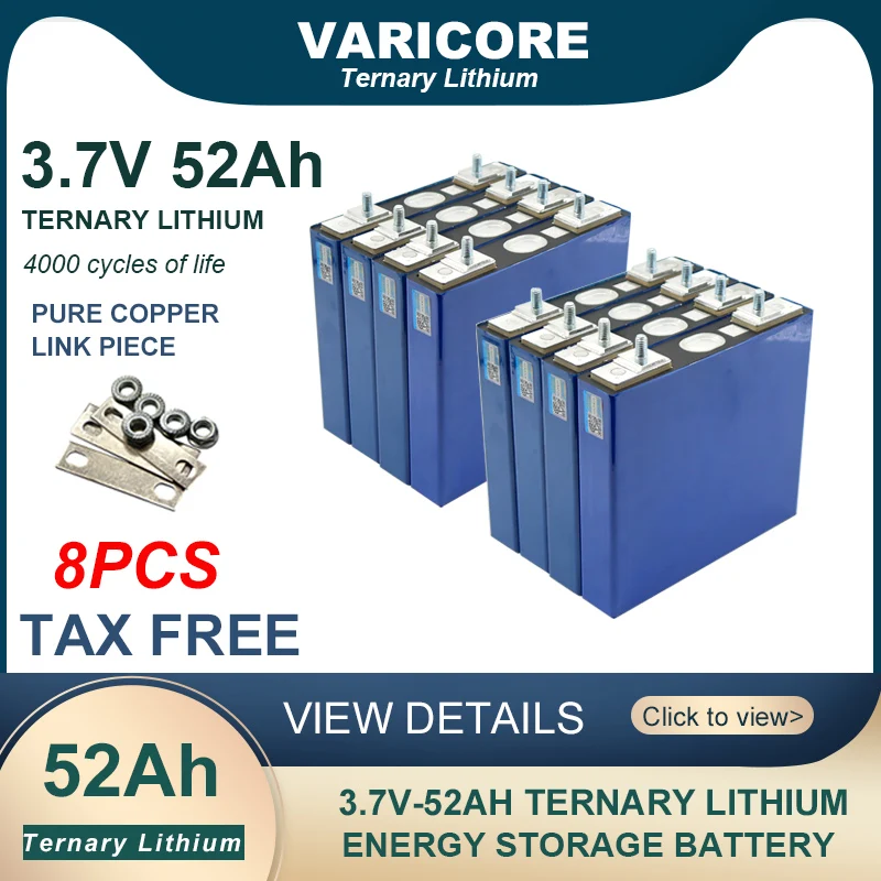 8x3,7 В, 52 Ач, тройная литиевая батарея 52000 мАч для 3s, 12 В, 24 В, 10s, 36 В, модификация аккумуляторов для электрического велосипеда, шпилька, БЕСПЛАТНО