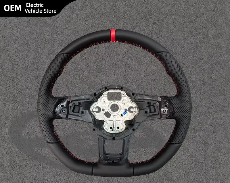 Perforated Leather Customizable Steering Wheel Fit for Tiguan Fit for Passat Fit for Golf MK7 7.5 Fit for Polo 2013-2019