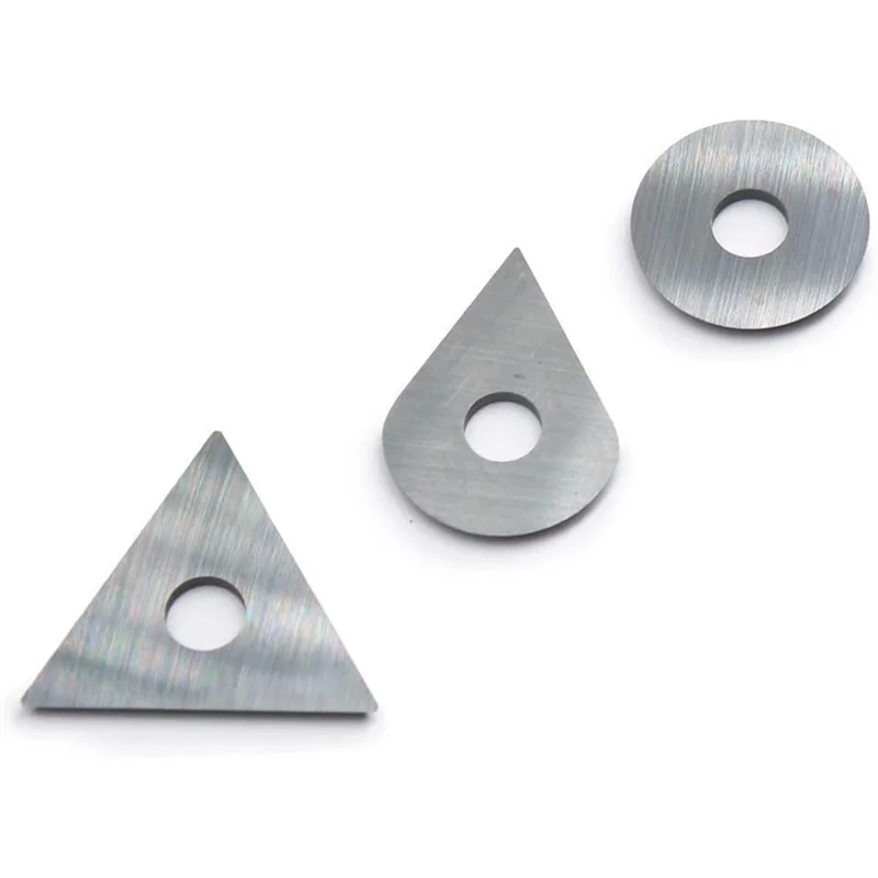 ABNO-3Pcs Carbide Paint Scraper Blades Round, Triangular And Drop Shaped Blades For Removing Paint, Glue,Grout