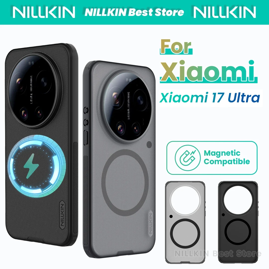 

Nillkin For Xiaomi 17 Ultra Phone Case Tpu+Pc Four Corner Airbag Shockproof Super Frosted Shield Pro Magnetic Case Hard Shell