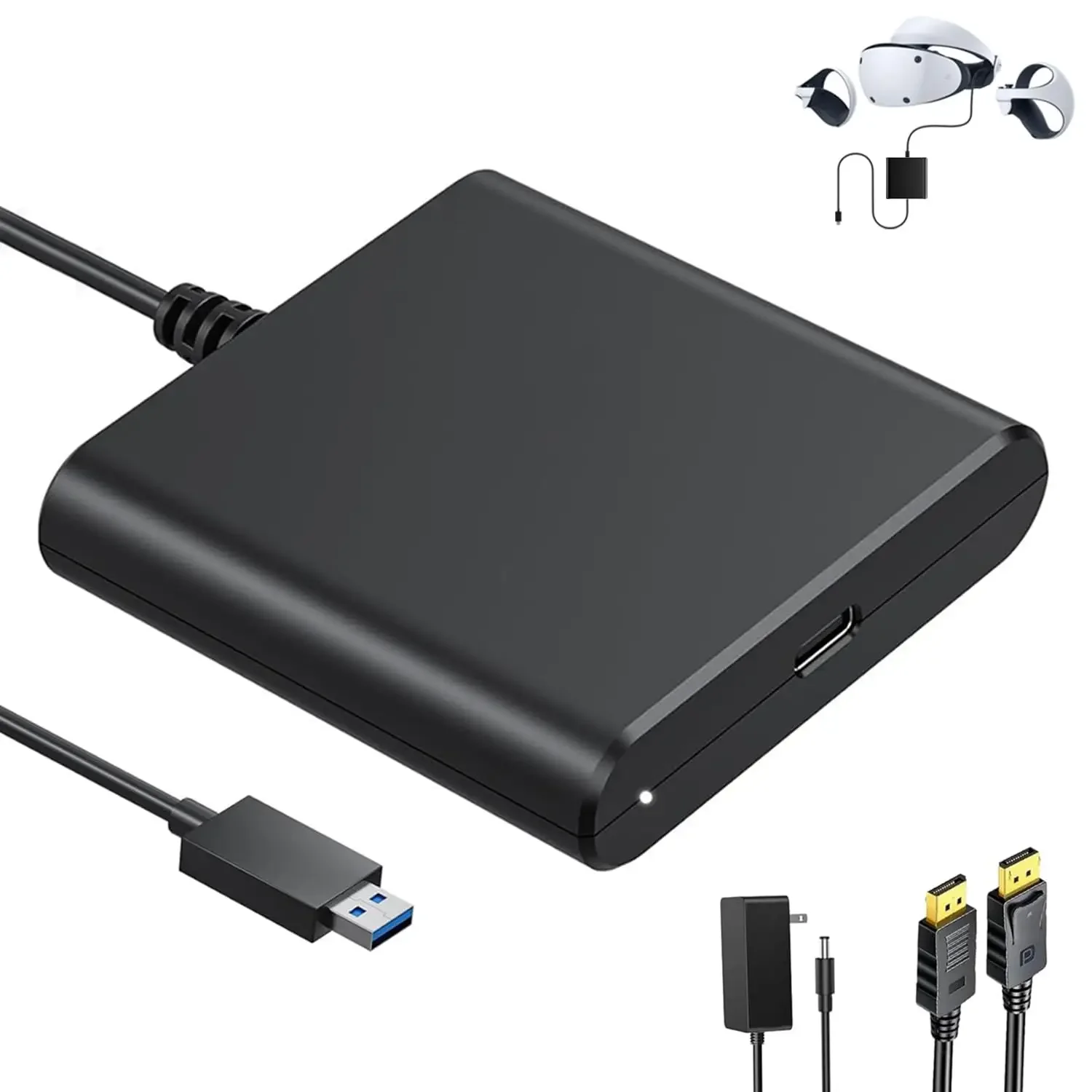 AOLION VR2 PC Adapter for PS5 PSVR2 Steam VR Gaming Converter ABS Material Compatible with PS4 Computer Accessory