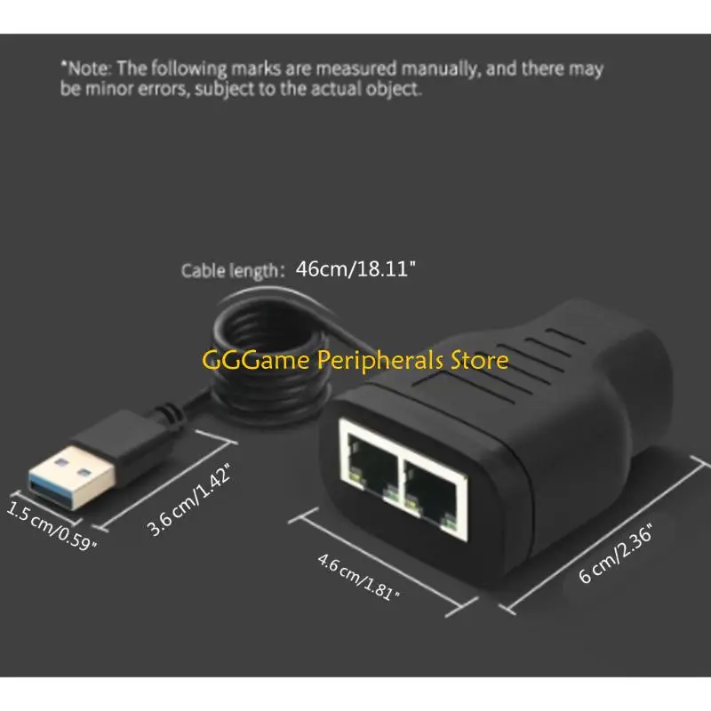 U55B RJ45 الفاصل 1 إلى 2 طريقة RJ45 أنثى الفاصل LAN موصل شبكة إيثرنت #6