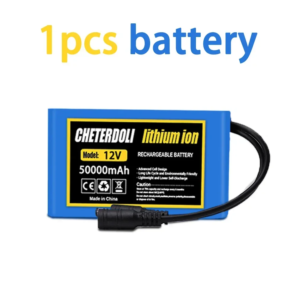 交換用リチウムイオン電池,18650 3s2p,12v,50000mah,12.6v,50ah,DC,cctvカメラモニター用