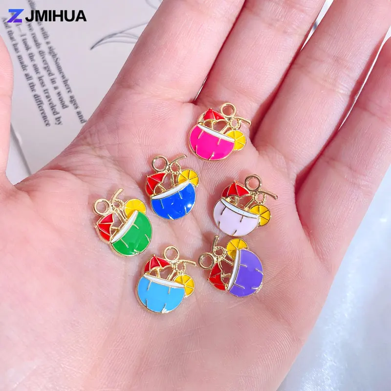 

15pcs Enamel Colorful Coconut Charms Pendant Supplies Jewelry Making Accessories For DIY Handmade Earrings Necklaces Bracelets