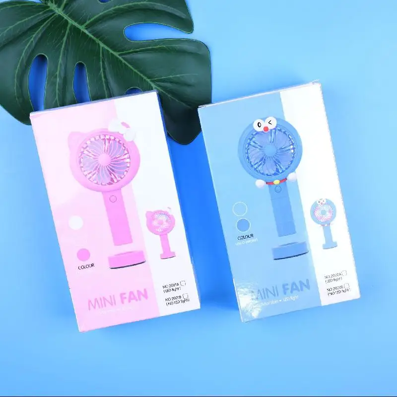 Doraemon-Ventilateur électrique USB portable pour étudiant, batterie au Lithium aste, jouets cadeaux