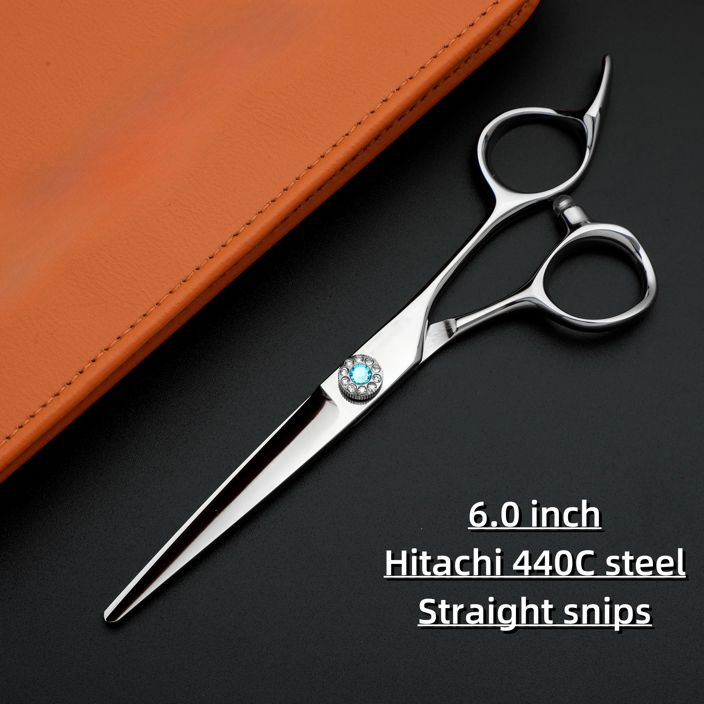 Professional hairdressing scissors，Hitachi 440c steel，Set of 5.5-6.0-6.5-7.0 inches ，High quality barbershop hair cutting tools