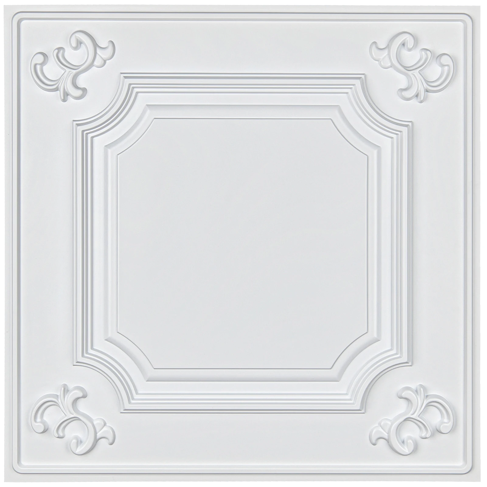 Art3d Drop Ceiling Tiles 24x24 in White (12-Pack, 48 Sq.ft), Wainscoting Panels Glue Up 2x2