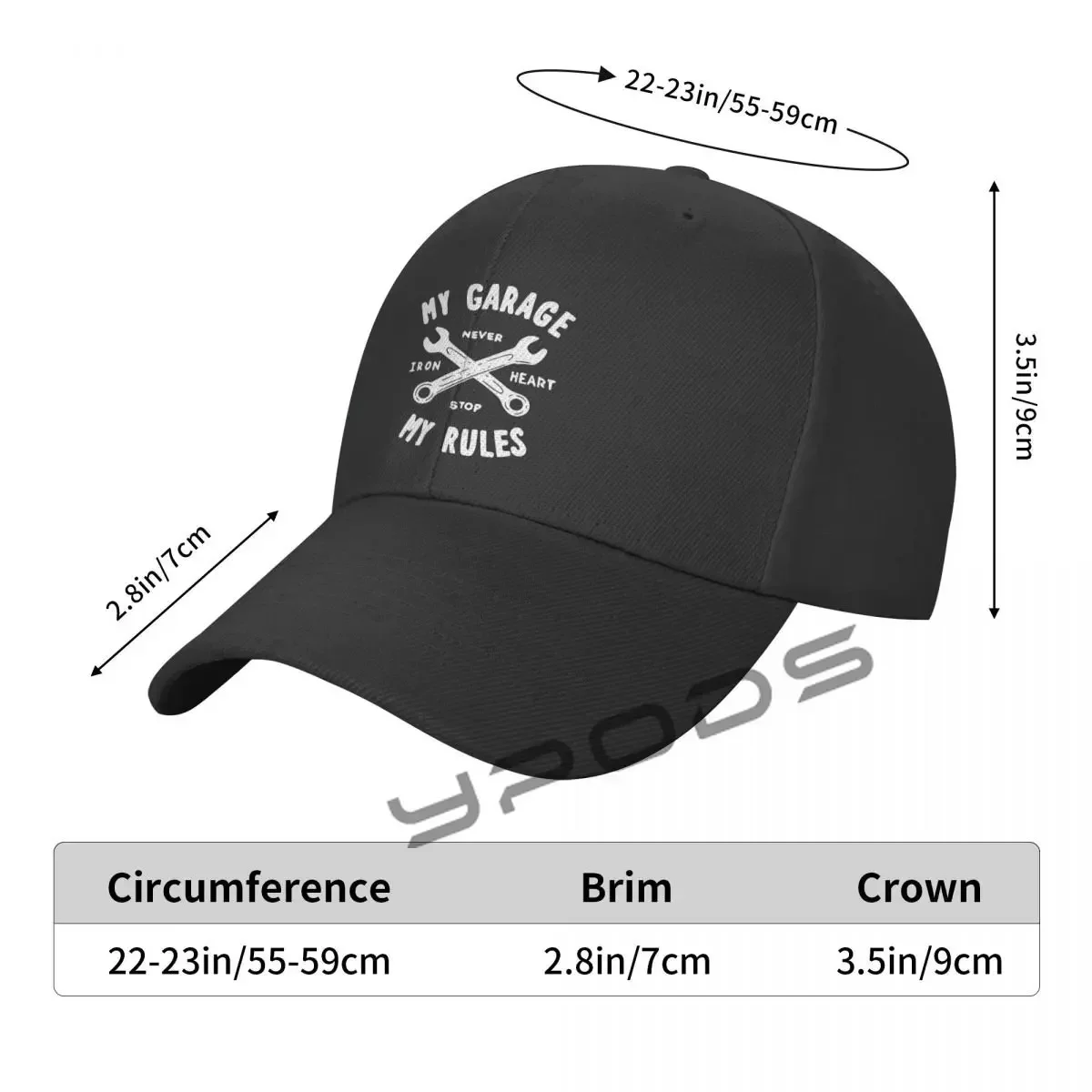 My Garage 3 Baseball Cap Solid Color Fashion Adjustable Leisure Caps Men Women Hats Caps