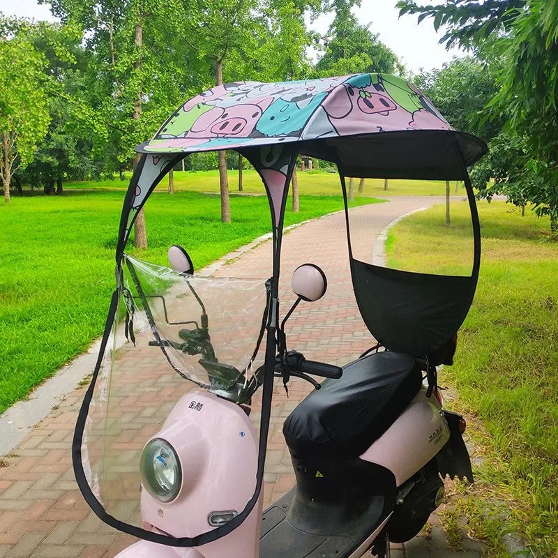 New Electric Scooter Rain Sun Shade Canopy Waterproof Sun Protection Cover for Motorcycle Thickened Rain Shelter Rain Cover