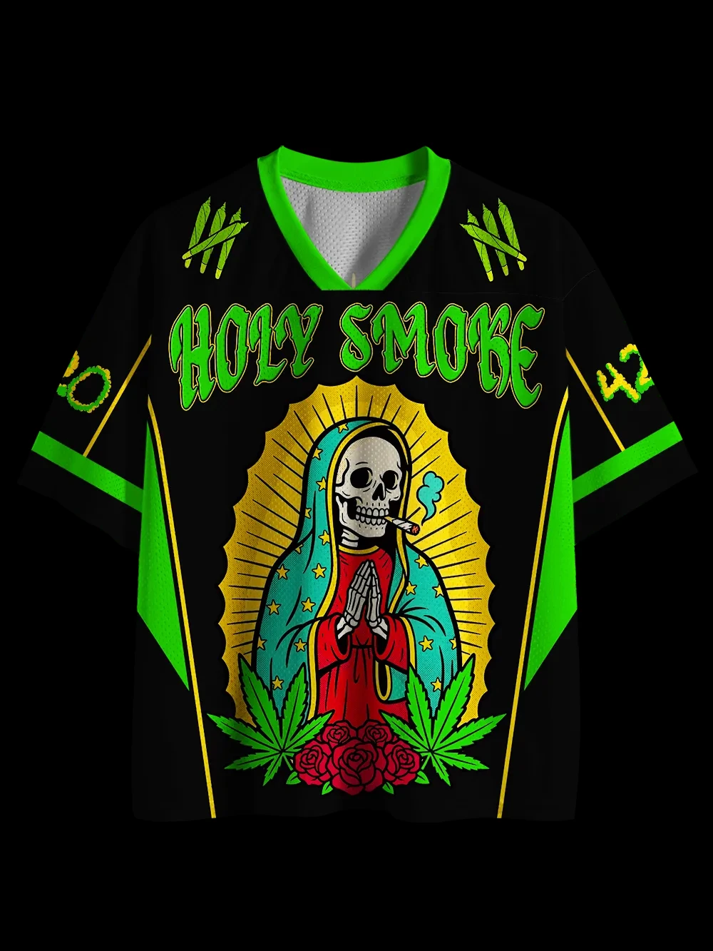 Popular V‑Neck Mesh Sports Jersey Renaissance Religious Icon Vintage Racing Dark Academia 77 Graphic Print Short Sleeve Tops