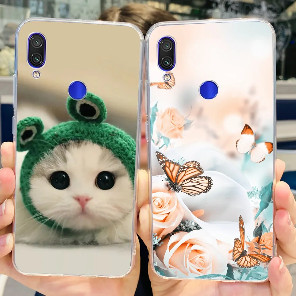 For Xiaomi Redmi Note 7 Case Redmi 7 7a Note7 Pro Ultra Soft Slim Bumper Cover Astronaut Cute Fashion Painted Bumper For Redmi7