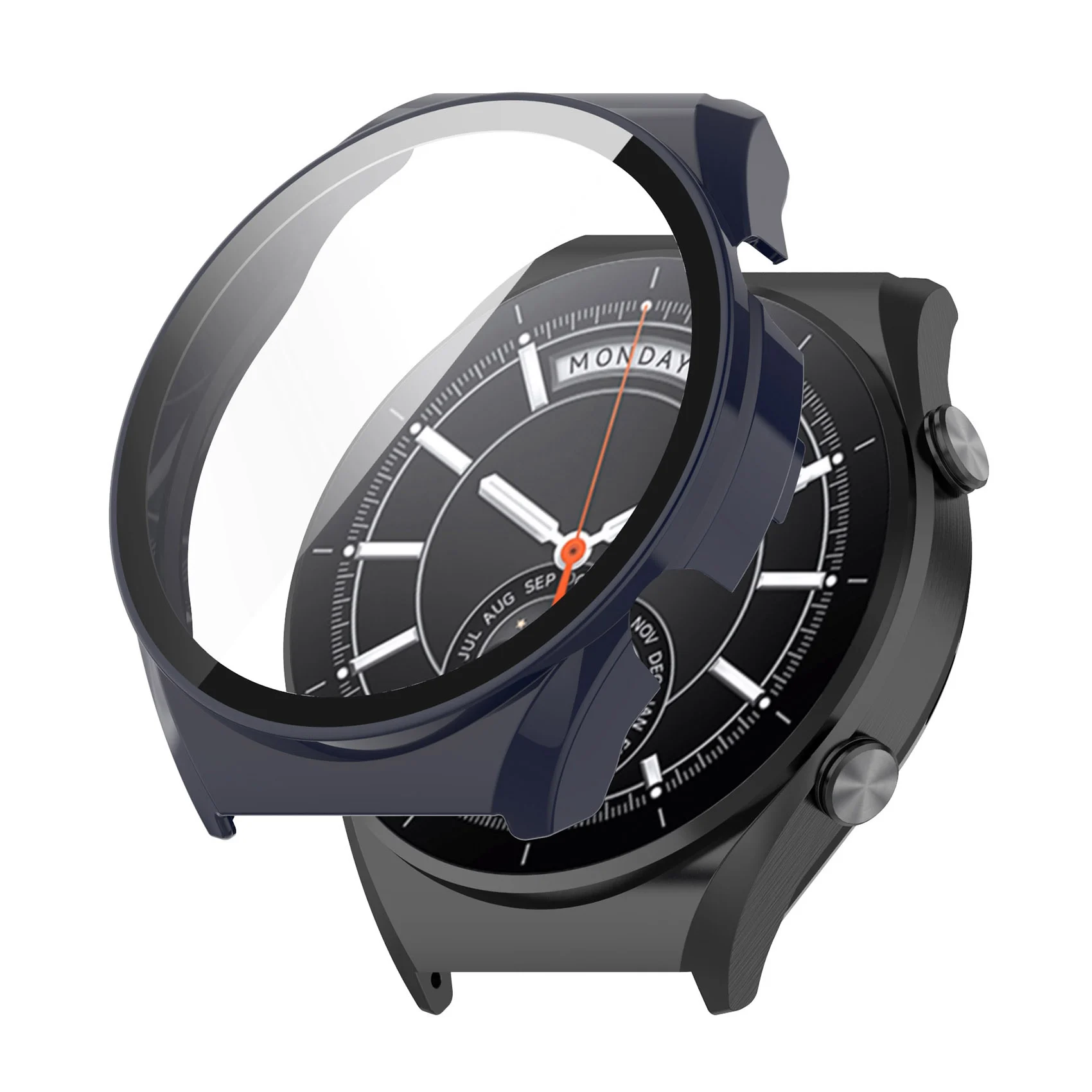 Protective Screen for Xiaomi Watch S1 Integrated Protective Case Watch Toughened Film Ultra Slim Protective Shell B