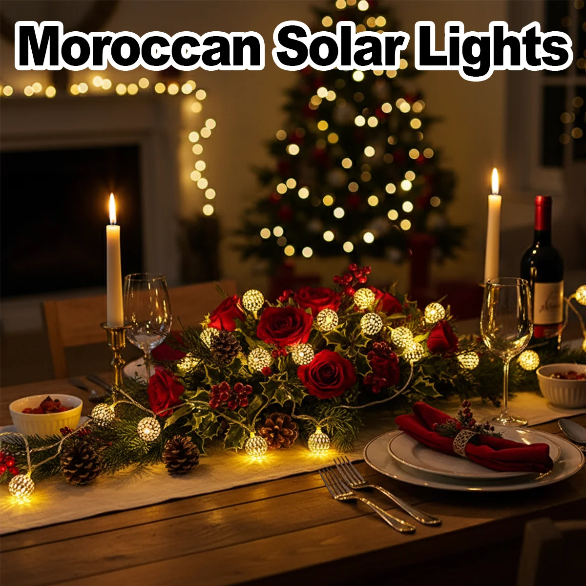 Led سلسلة ضوء 8 طرق أضواء غلوب في الهواء الطلق الجنية الكرة الشمسية ديكور حديقة عطلة الديكور للسياج مهرجان الذهب الدافئ