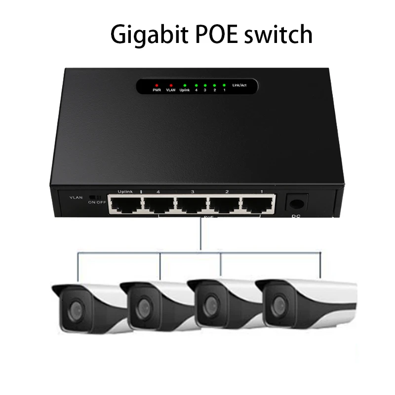 

Сетевой коммутатор для игр, функция VLAN, расширитель-сплиттер, 5-портовый гигабитный коммутатор POE, концентратор RJ45, 10/1001000 Мбит/с, адаптер интернет-сплиттера