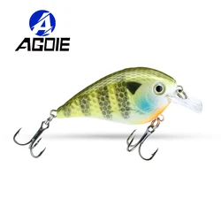 Agoie Shallow Square Bill Crankbait Bass Lure 55mm 10g Floating Wobblers For Pike Artificial Bait Minnow Lures For Fishing