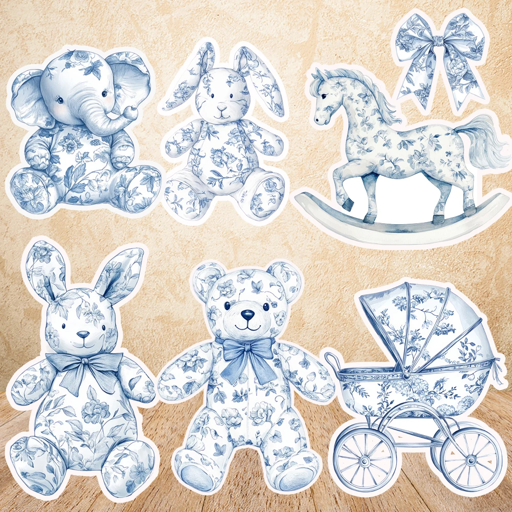 Kt Foam Board Pink Watercolor Baby Shower Blue Toile Cut Outs Cardboard Cutouts Baby Birthday Party Decor Backdrop Stand Up Prop