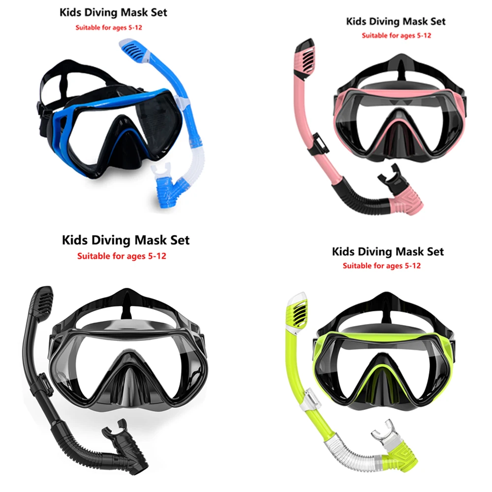 Snorkeling Mask for Kid, Diving Masks Set, Scuba Diving Goggles,  Free-Diving Swimming Mask with Tube Child Diving Mask