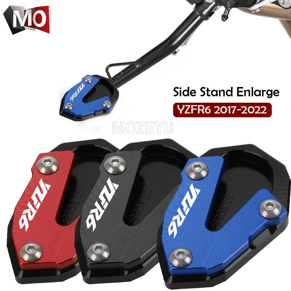 

2022 For YAMAHA YZFR6 R6 YZF-R6 2021 2020 2017 2018 2019 Motorcycle CNC Side Stand Enlarge Plate Kickstand Extension Pad YZF R6
