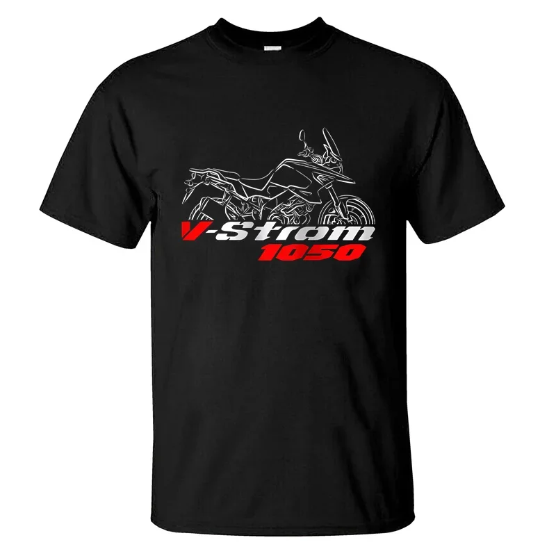 

2024 Men T Shirt Casual T-shirt Suzukis V-Strom 1050 2020-2024 Graphic Summer Short Sleeves 100% Cotton S-3XL Cool Tee