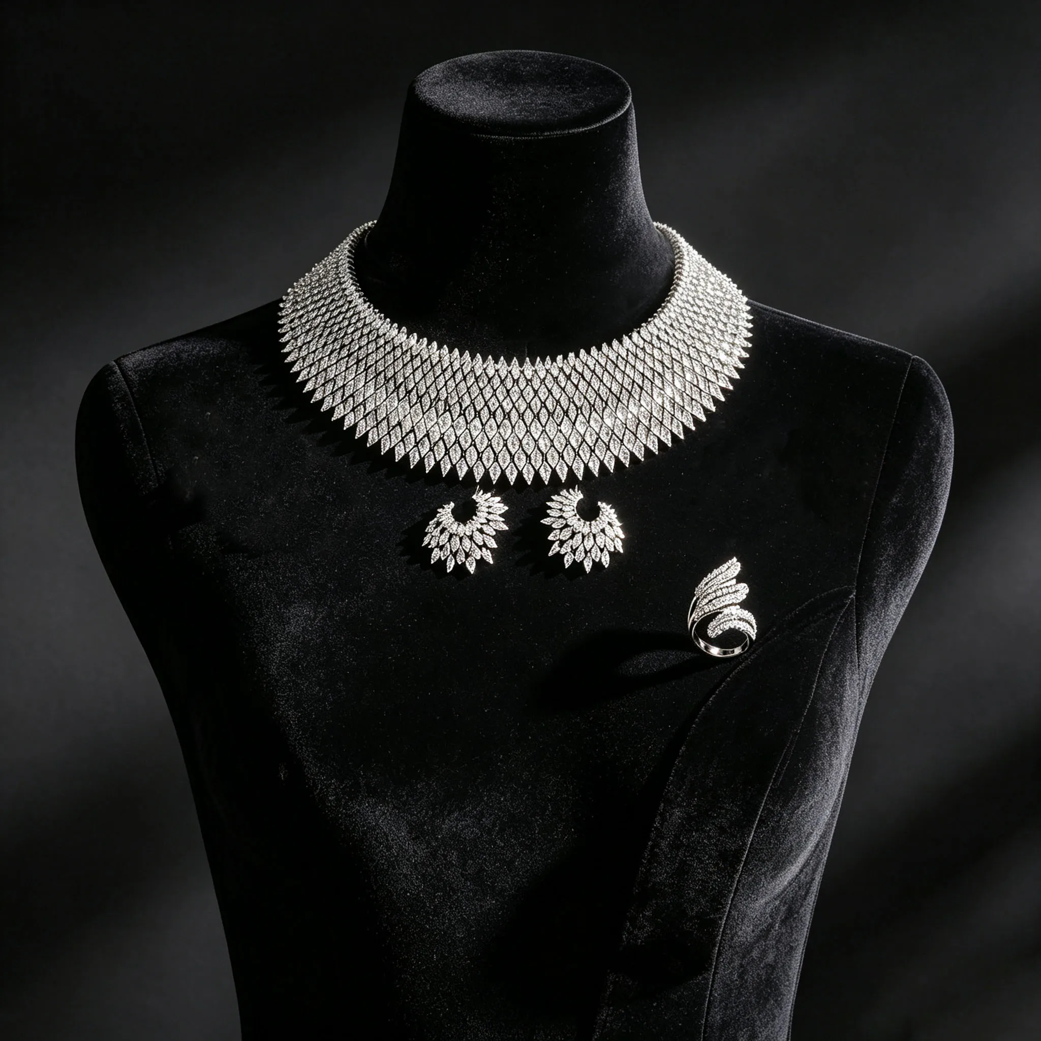 HIBRIDE New Deluxe Stereo 4 Piece Middle Eastern Women's Fashion Accessories Wedding Bridal Event Jewelry Accessories Gift S1297