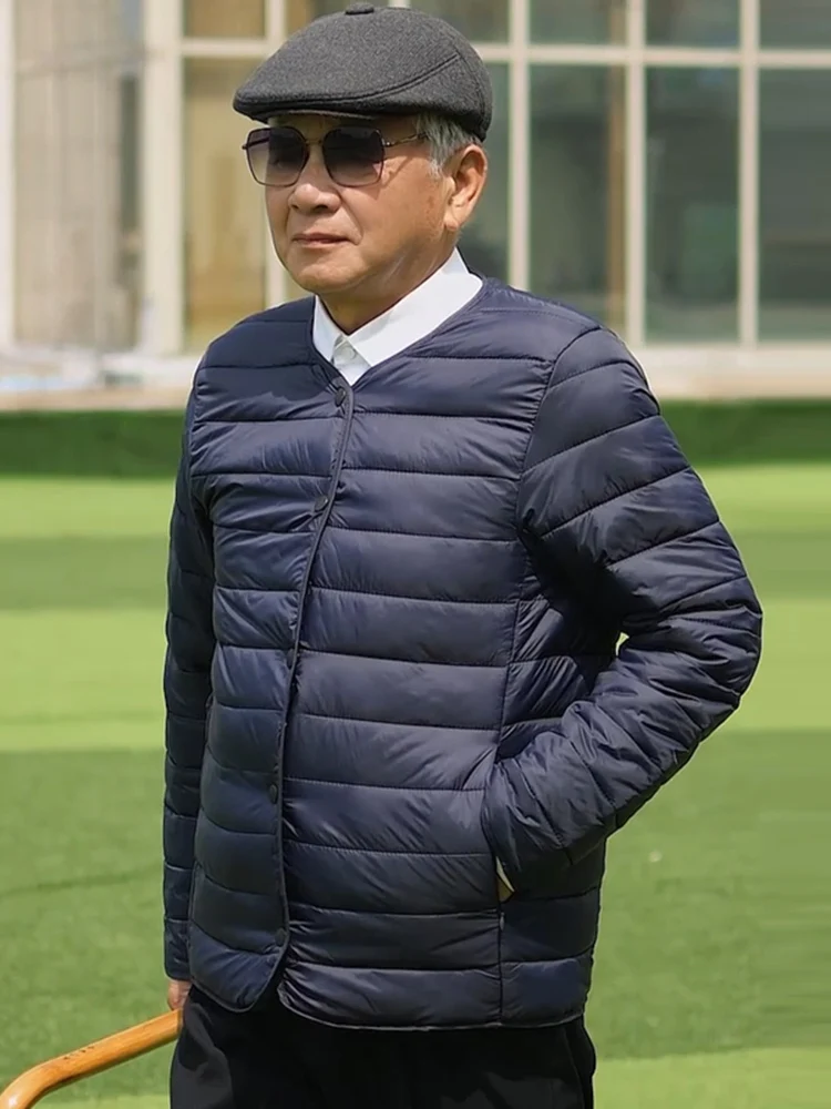 

Lightweight Zipper Cotton Jaet for Middle-Aged And ly Men Winter New Sle Dad Clothes andpa Cotton Outerwear