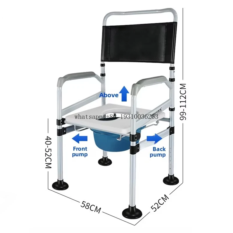 

Adjustable Bedpan For Elderly Pregnant Women High Carbon Steel Medical Device Disabled Rehabilitation Bathroom Safety Equipment