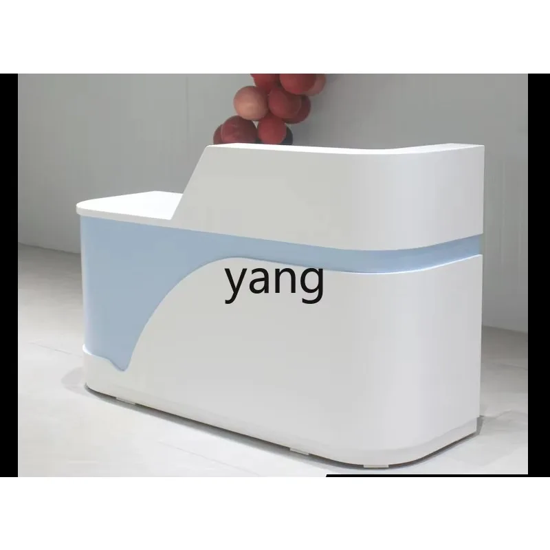 

LMM front desk consultation service desk curved paint reception desk store checkout page