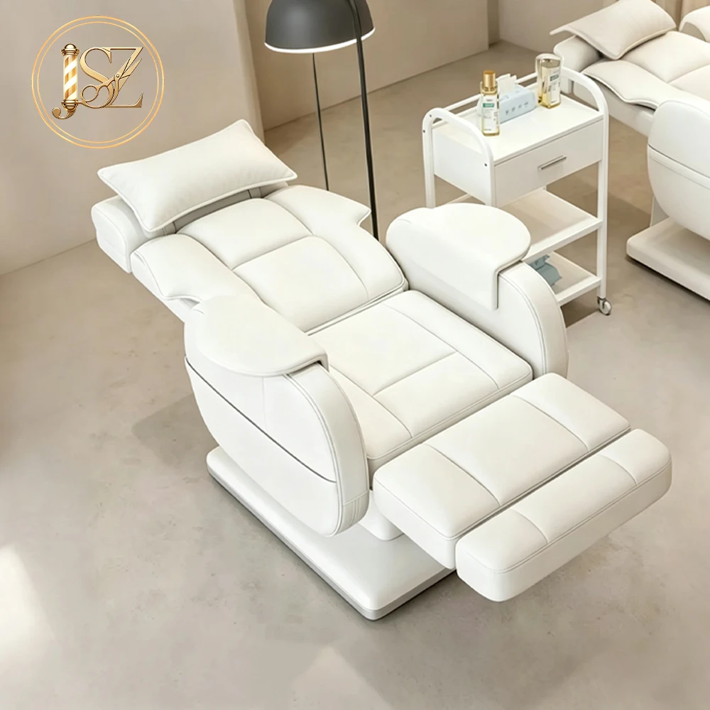 3 Motors Electric Beauty Chair Adjustable Reclining Lash Bed PU Leather Stainless Steel Frame CE Certified Salon Spa