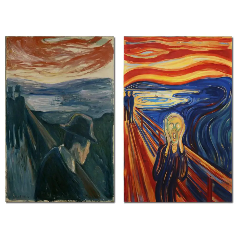 

Рисунок ручной работы Andreas Reading от Edvard Munch Картина маслом Шедевр на холсте для темных помещений Настенный дисплей