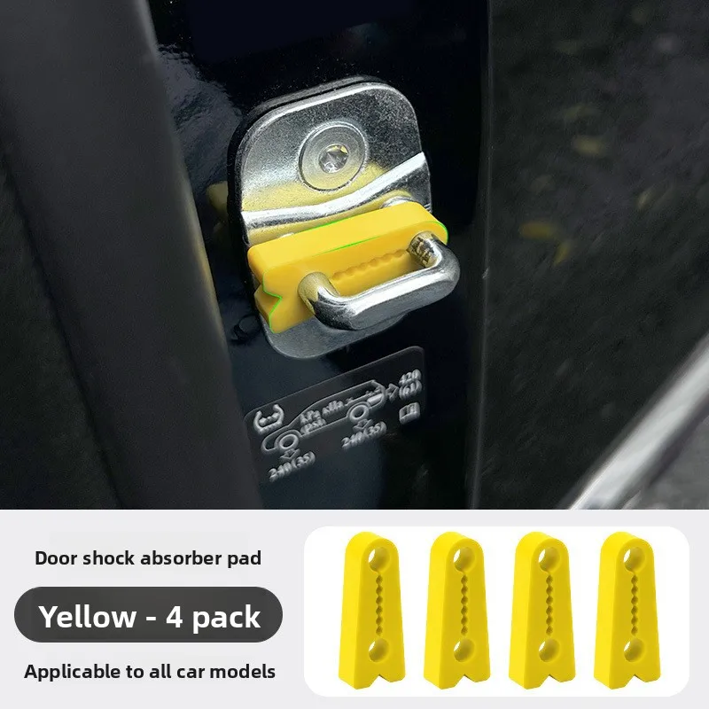 Thickened Silicone Car Door Lock Cover Anti Collision Shock Absorbing Silent Protector Pad Vehicle Door Latch Full Protection