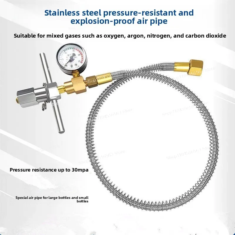 High pressure airway large  to small bottle inflatable bridge hose connector oxygen cylinder