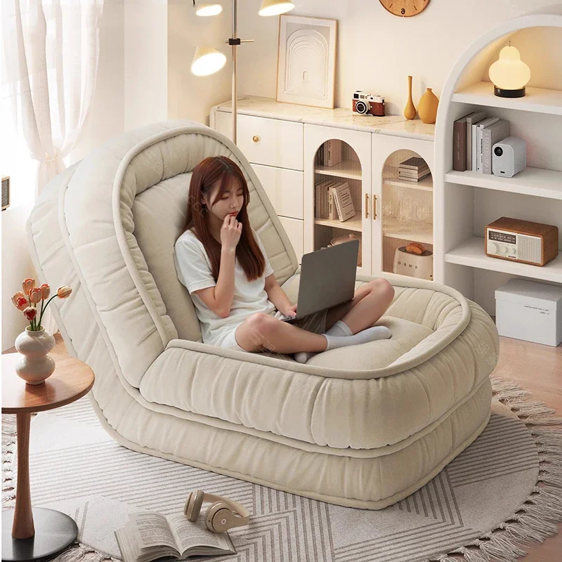 Lazy Sofa Living Room Chairs Tumbonas Luxury Bedroom Folding Living Room Chairs Comfortable Shell Sillon Lounge Suite Furniture