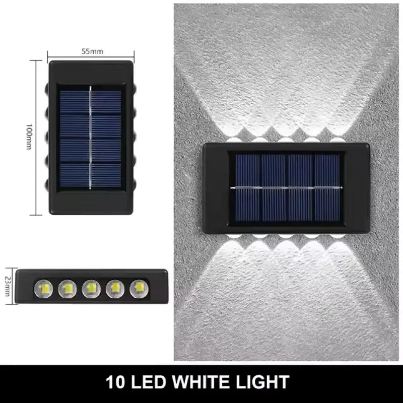 1/2/4/6 PCS Buitenmuur Solar Light Waterdicht 6/10LED Up en Down Verlichting Tuin en Home Decor - afbeelding 1