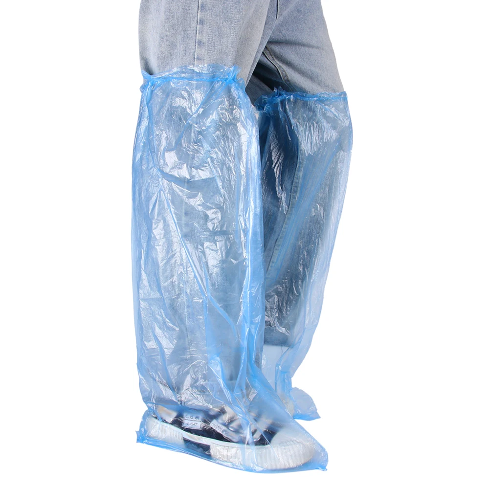 1/5/10Pairs Thick Waterproof Disposable High-Top Waterproof Anti-Slip Plastic Rain Shoe Covers