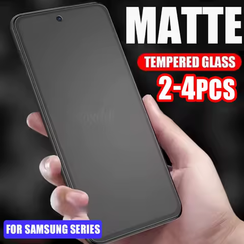 2-4Pcs Anti-Glare Matte Glass For Samsung Galaxy S23 S21 S20 FE Screen Protectors For Samsung A72 A52 A52S A42 A32 A22 A12 Glass