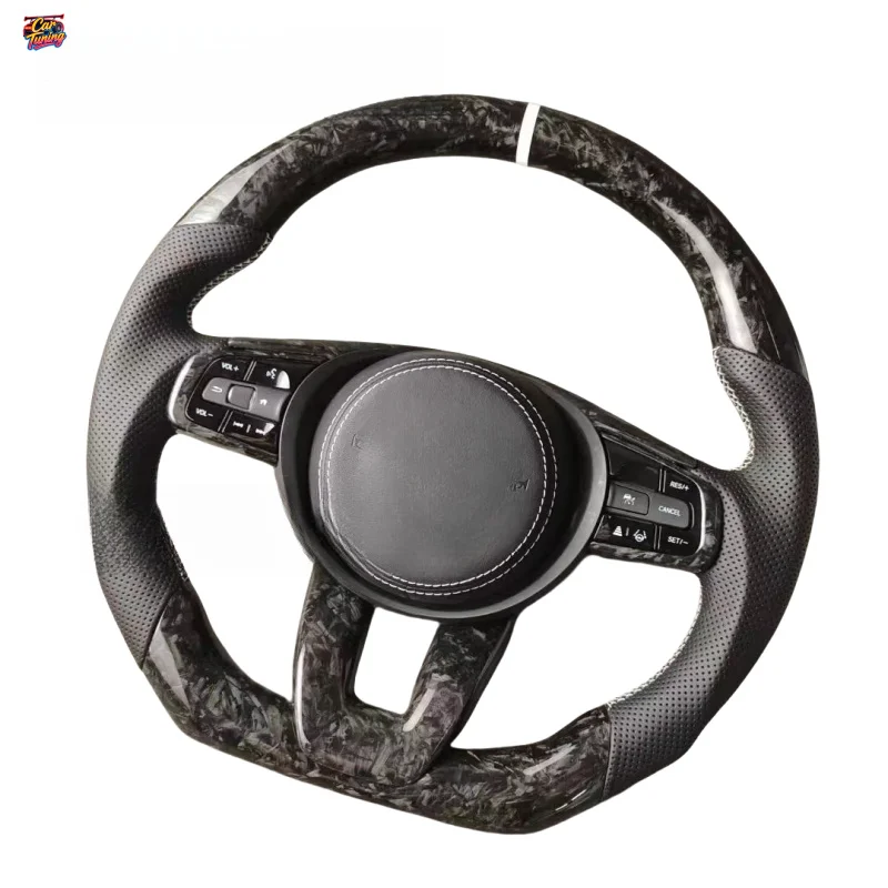 For Honda 4th Generation Fit VEZEL XRV Forged Carbon Fiber Steering Wheel Modification Without Airbag