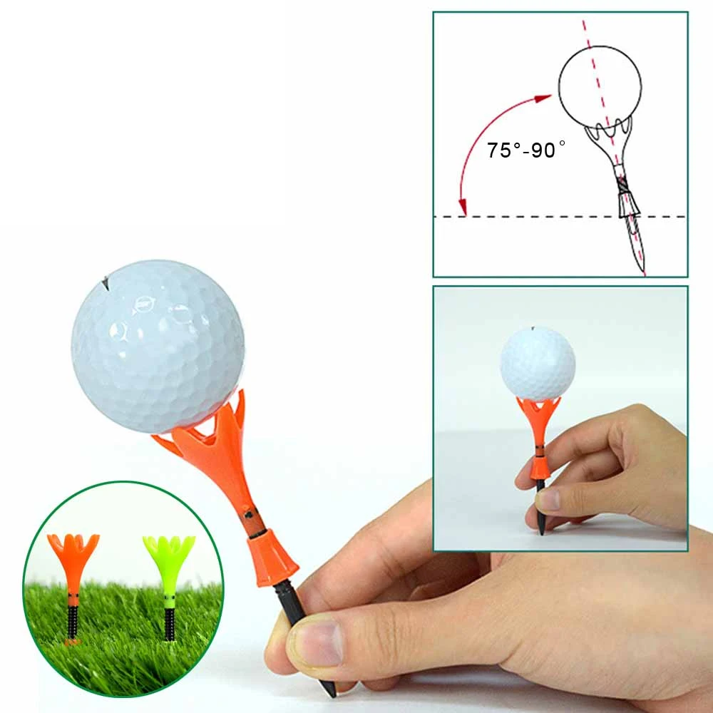 10pcs/bag Petal Golf Tees 80mm Plastic Height Adjustable Ball Tee For Golfer Gift 7 colors Green Outdoor Golf accessories