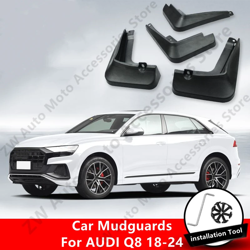 

Car Mudguards For AUDI Q8 18-24 Mud Guards Fender Flare Mudflaps Exterior Parts Auto Modification Accessories Refit