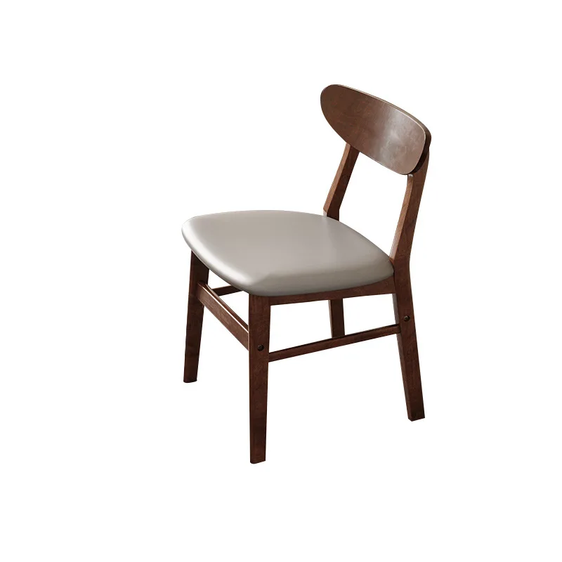 

home restaurant solid wood chair light luxury back chair new soft bag leisure chair high-end dining table and chairs