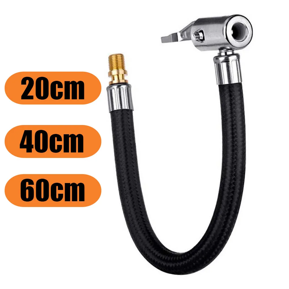 Car Tire Inflator Hose Air Pump Extension Tube Adapter Can Be Deflated Air Chuck Lock for Motorcycle Bike Tyre Inflatable Tubes