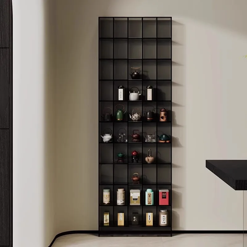 acrylic small Bogu frame living room against the wall new Chinese tea set storage rack tea ornaments shelf display cabinet