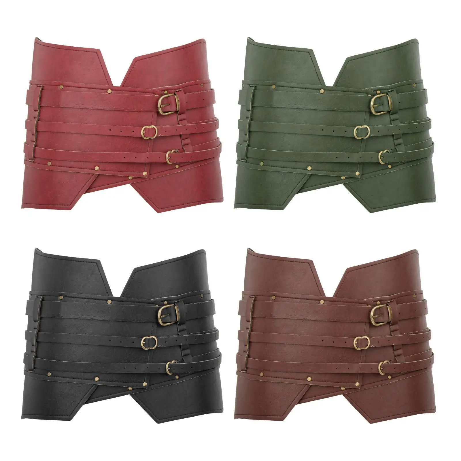 Ceinture large en PU pour moyen âge, harnais pour femmes et hommes, ceinture Corset