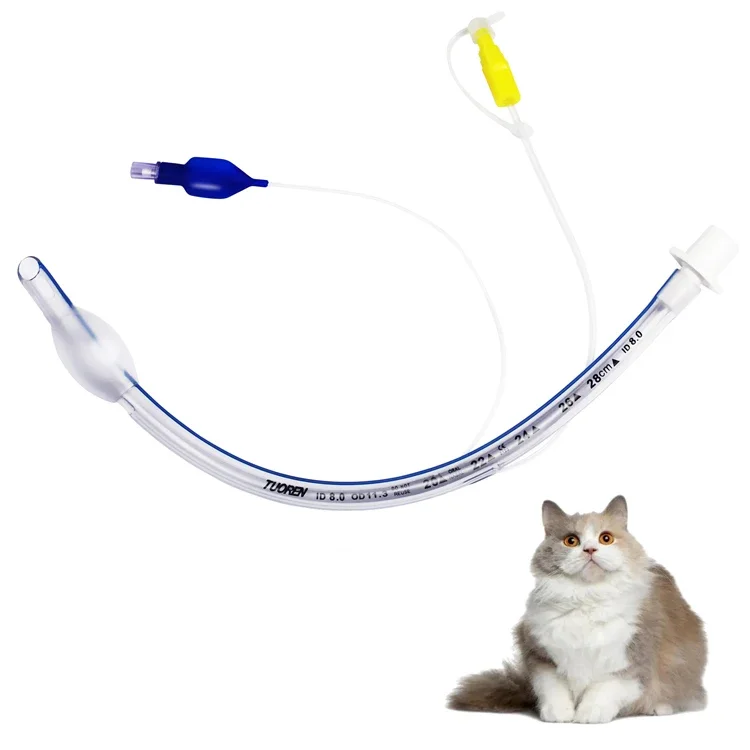 Vet Endotracheal Tube Reinforced Endotracheal Tube with cuff without cuff Animal pet clinic