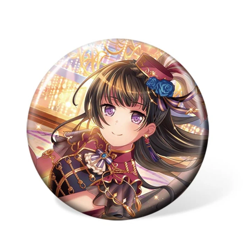 1PC Anime Bang Dream Kasumi Toyama Cartoon Badges Tae Hanazono Brooch Pin for Backpack & Bag Accessories