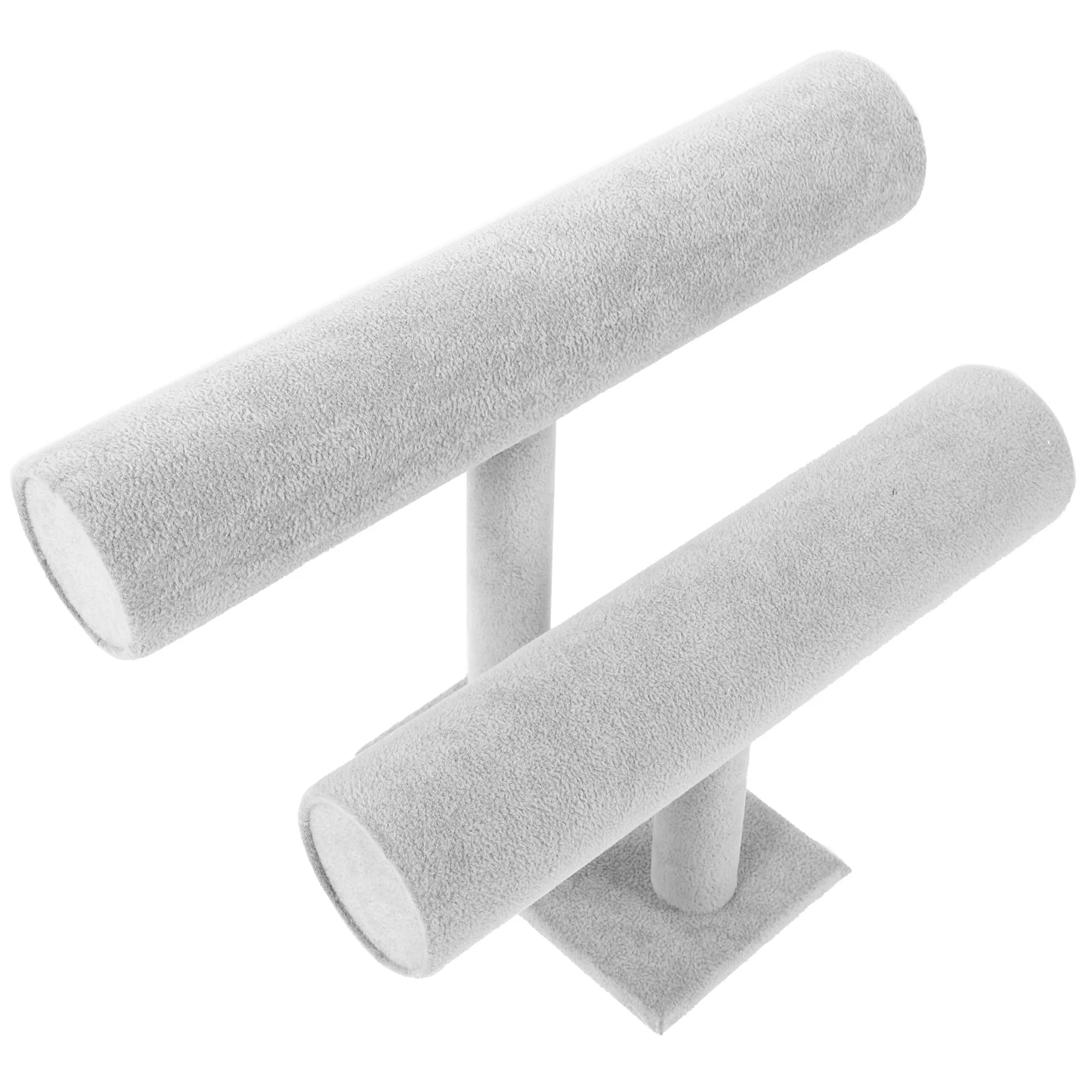 

2 Tier Detachable Velvet Jewelry Display Stand for Bracelets Bangle Holder Organizer Clear Rack Home Decor