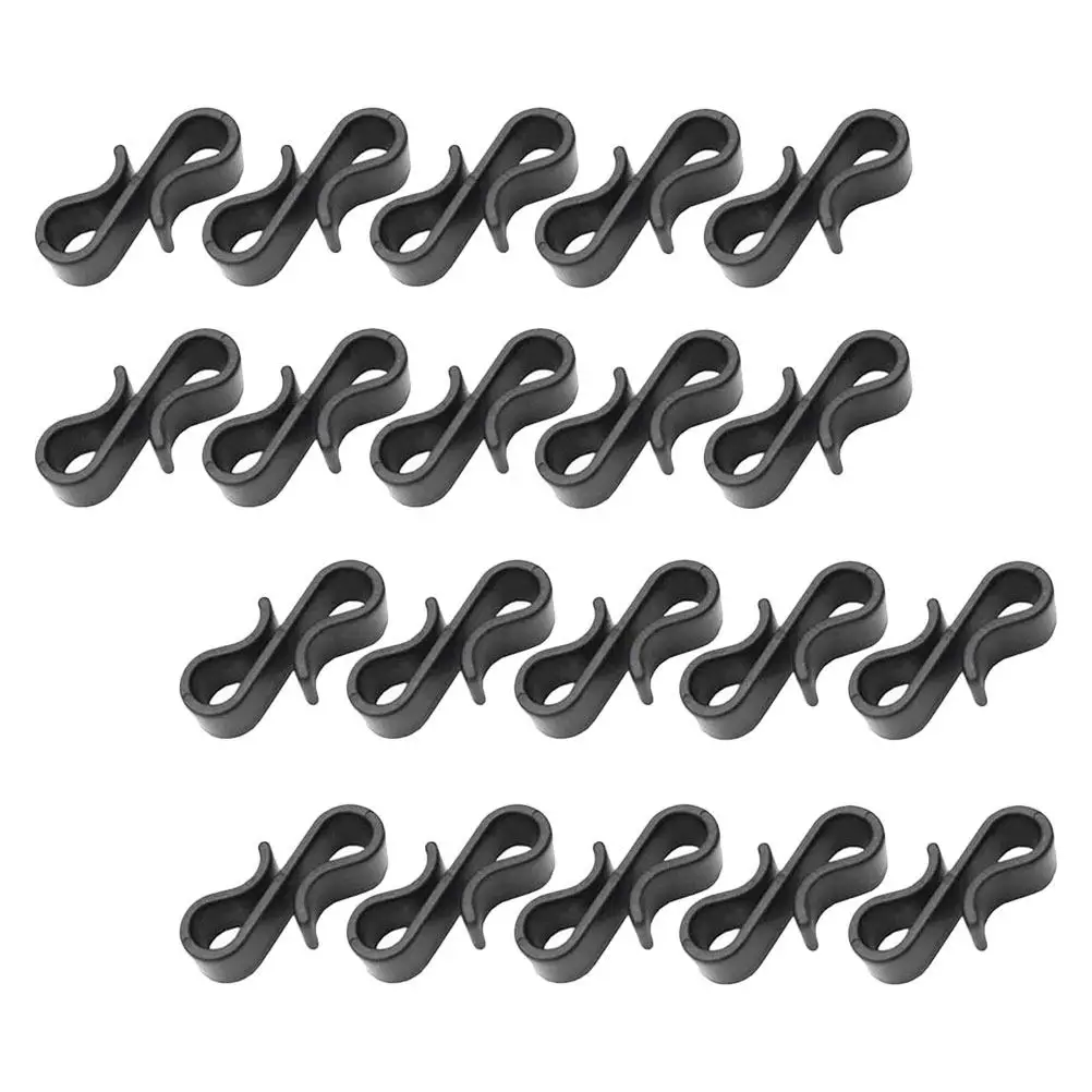 50Pcs Plastic Gutter Clips S Shaped Light Hooks for Holiday Lights Christmas Light Securing Clips Easy Install Rope Fairy Icicle
