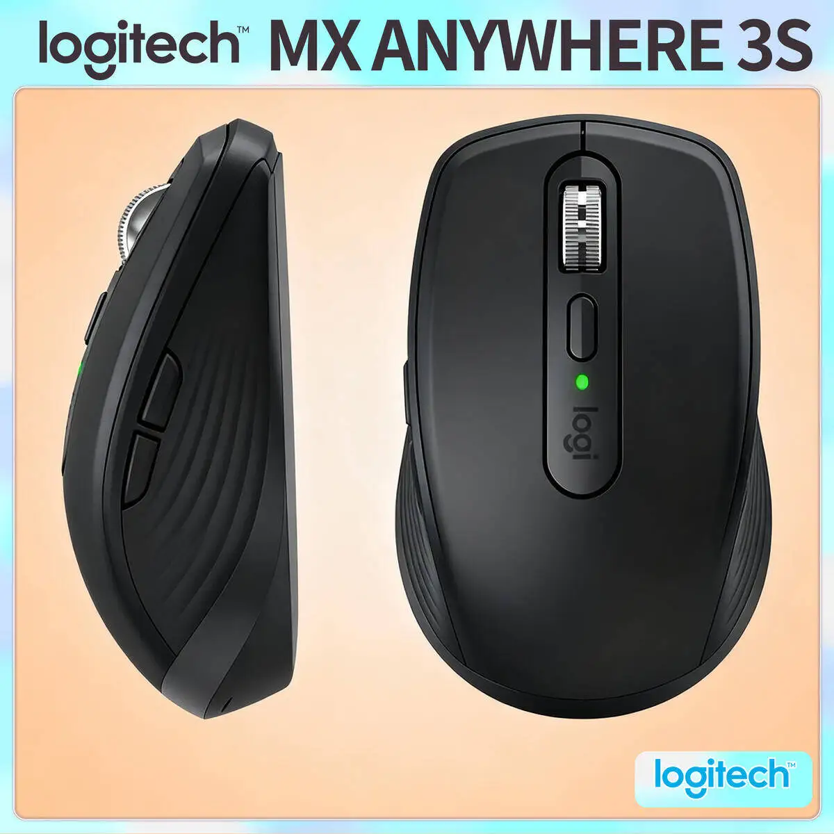 

Компактная мышь Logitech MX Anywhere 3S, эргономичный дизайн, перезаряжаемая, с быстрым прокруткой для портативных ПК Mac
