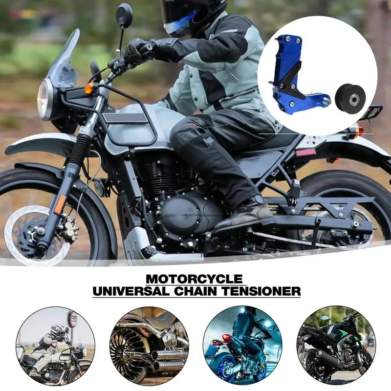 Universall Motorcycle Chain Tensioner Automatic Adjustment Chain Motorcycle Chain Tensioner Aluminum Adjuster Wheel Chain Slider