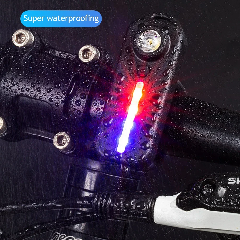 Dual Color Warning Light Tactical Shoulder Clip Lights USB Charging Bicycle Taillight Helmet Flashlight Running Lamp