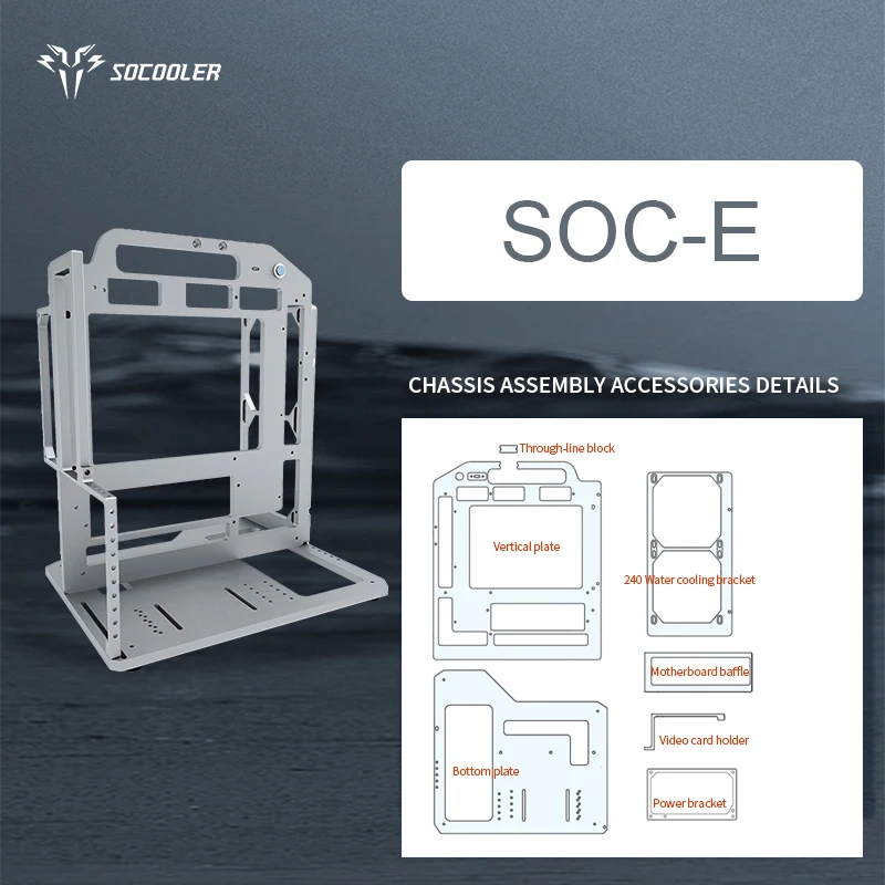 Socooler Hot Sale Sleek Micro ATX Case Supports RTX 5080 GPU Aluminum Material For Efficient Fan Cooling For PC Users - view 3